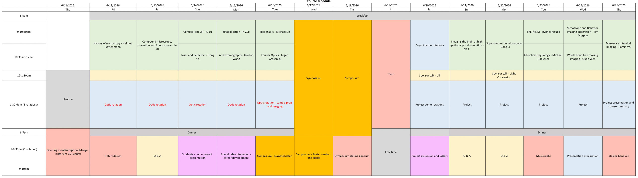 Course Schedule
